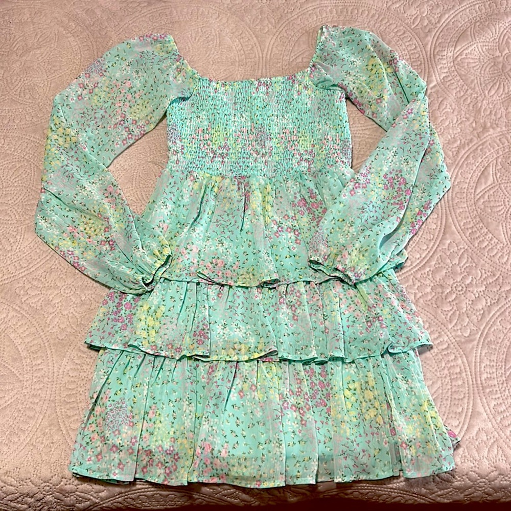 Teal floral dress size small from MADDEN NYC.